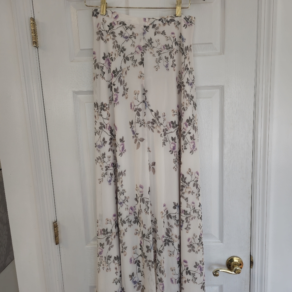 LC Lauren Conrad Runway 2 pc Blouse and Maxi Skirt Set Floral Size Small - Picture 9 of 16